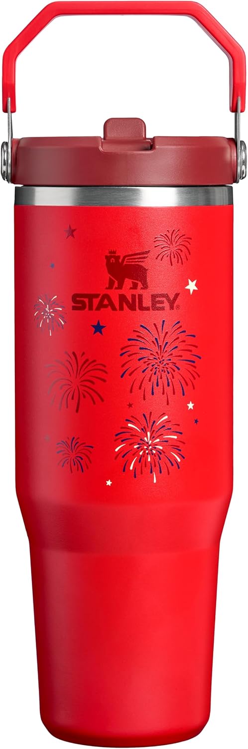 STANLEY IceFlow 2.0 - Vaso con pajilla, 30 onzas, fuegos artificial...