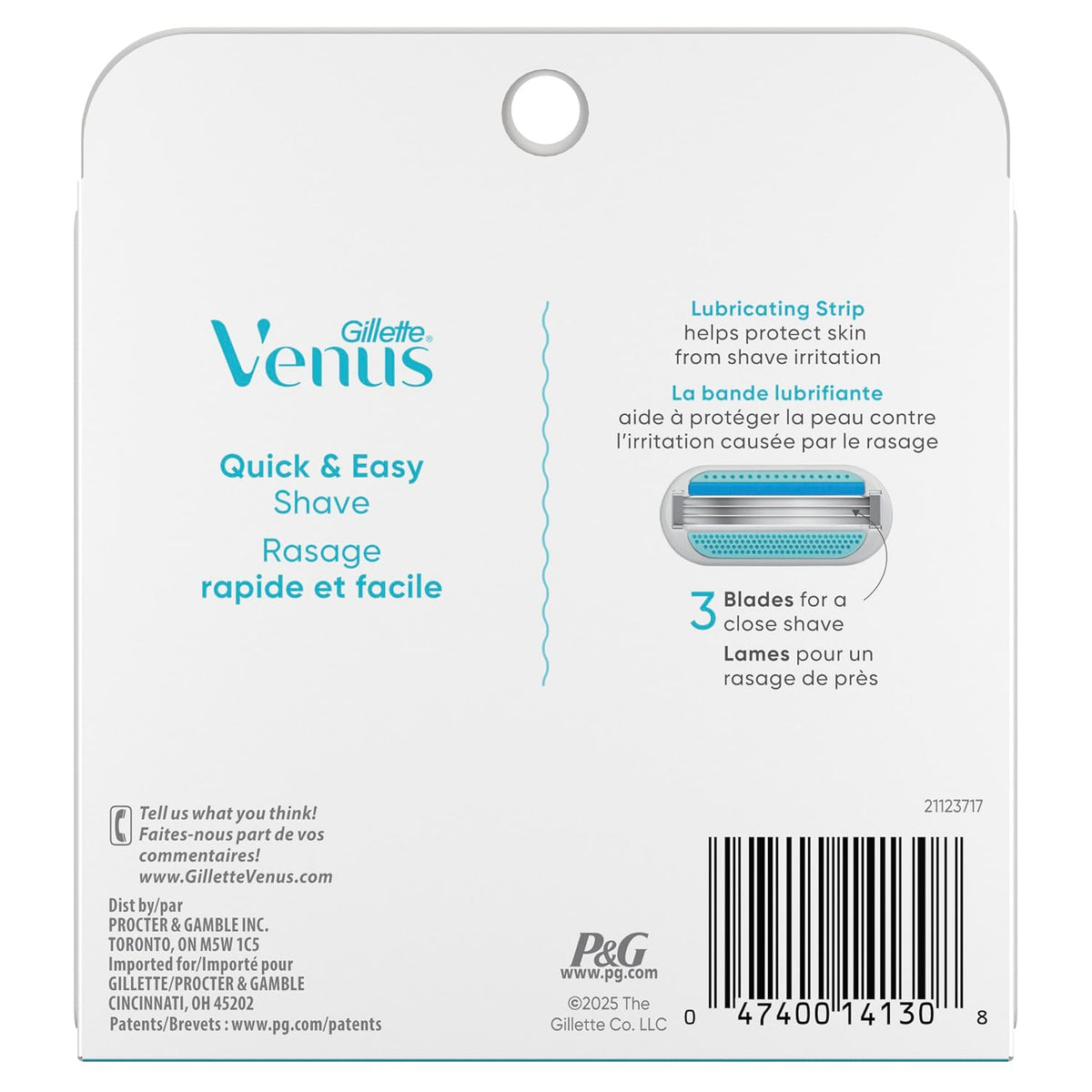 Gillette Venus Smooth Recambios de cuchillas de afeitar para mujer,...