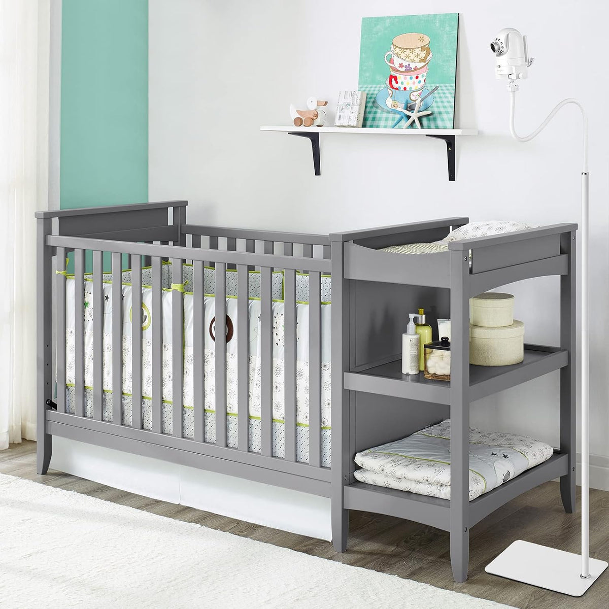 iTODOS Soporte de pie para monitor de bebé compatible con HelloBaby...