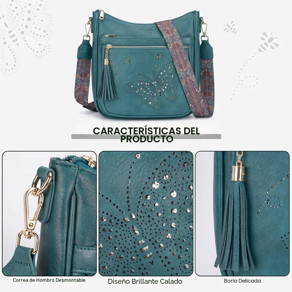 KITEVIUN - Bolsos tipo bandolera medianos para mujer, modernos, bol...