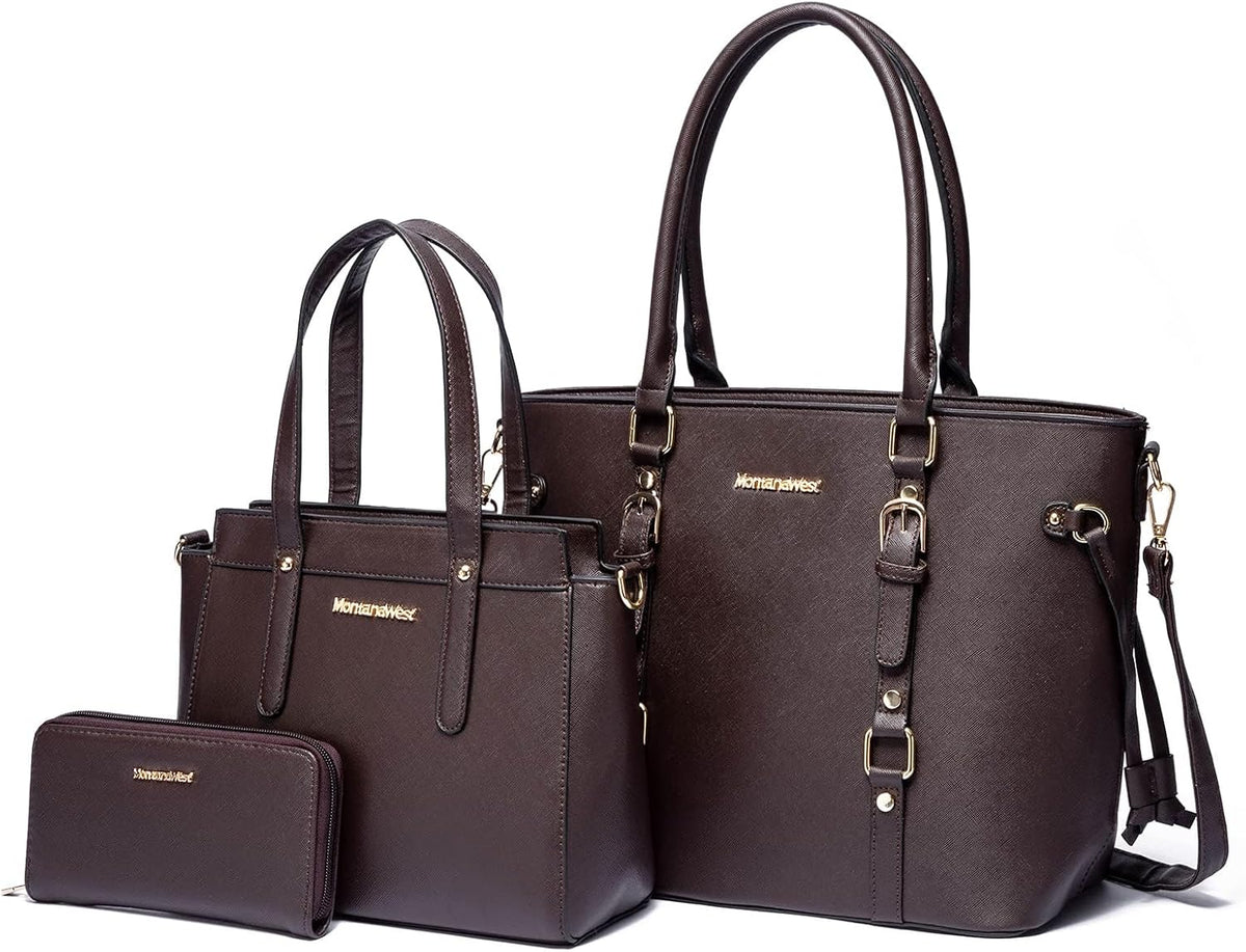 Montana West - Juego de 3 piezas de bolsos para mujer: bolso de man...