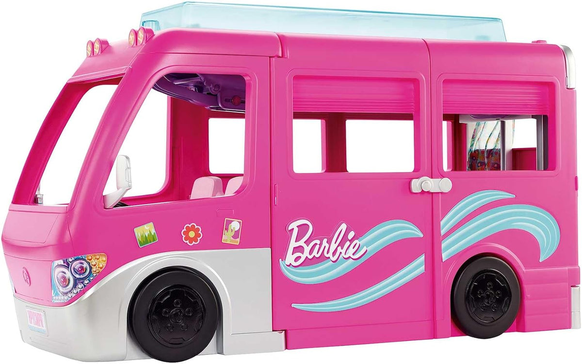 Barbie DreamCamper Playset y accesorios de camping | Incluye tobogá...