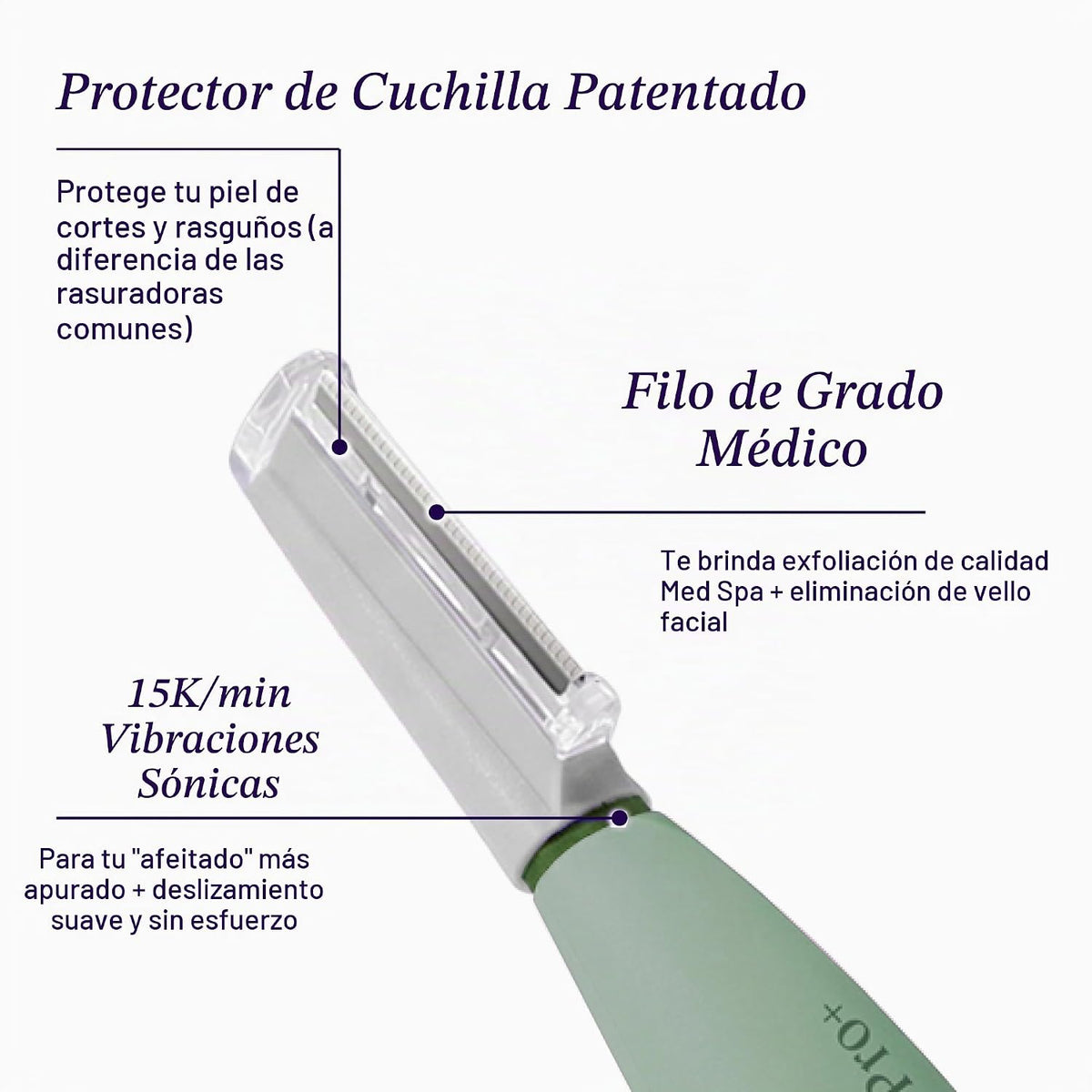 MICHAEL TODD Beauty Sonicsmooth Dermaplane maquinilla de afeitar pa...