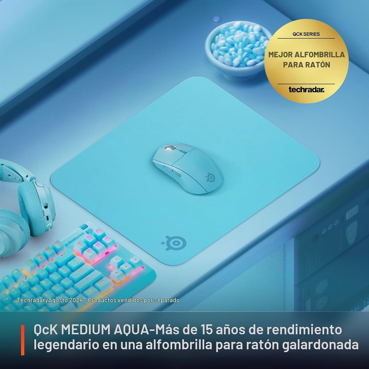 SteelSeries QcK - Alfombrilla de mouse para juegos de tela, superfi...