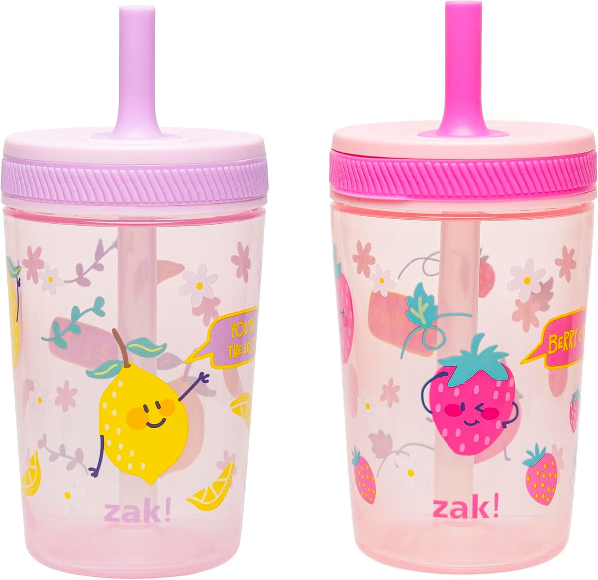 Zak Designs Kelso - Vasos para niños pequeños para viajes o en casa...