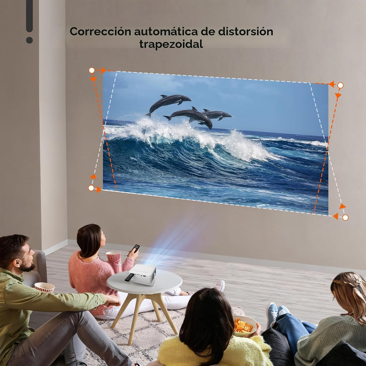 Mini proyector con WiFi y Bluetooth, proyector actualizado AKIYO 20...