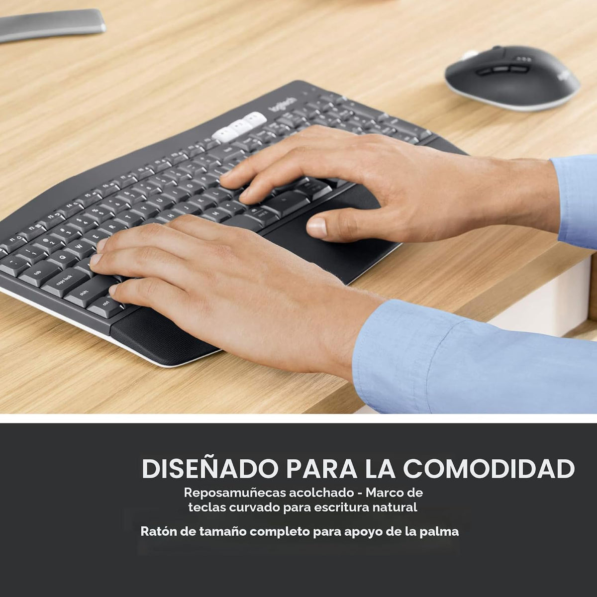 Combo de teclado y mouse inalámbricos Logitech MK850 Performance -...