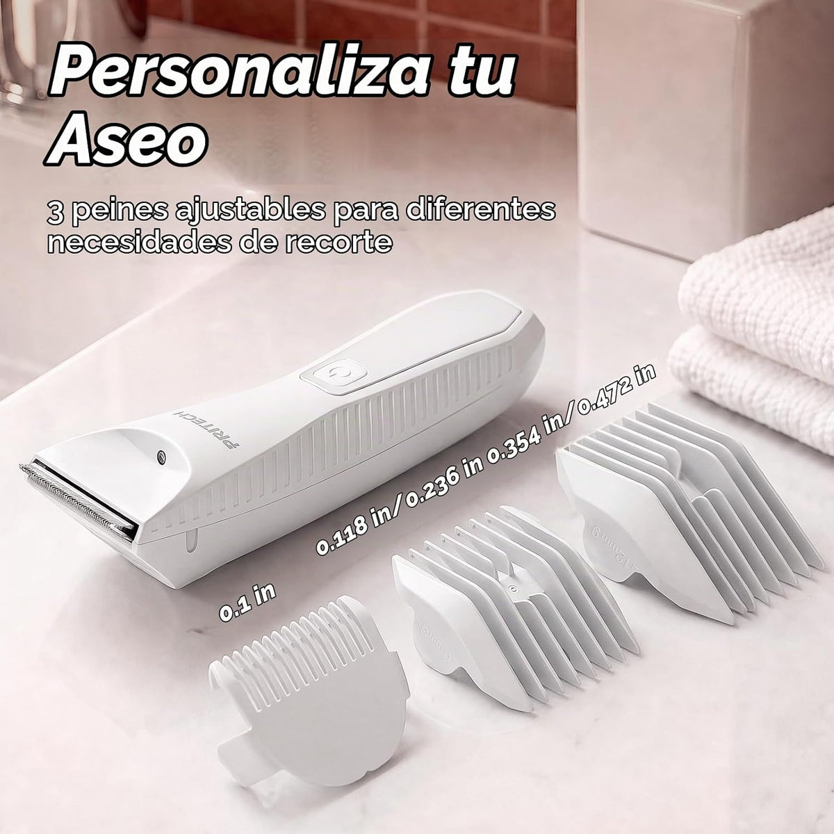 PRITECH Manscape - Recortadora de pelo Pubic para mujer, recortador...