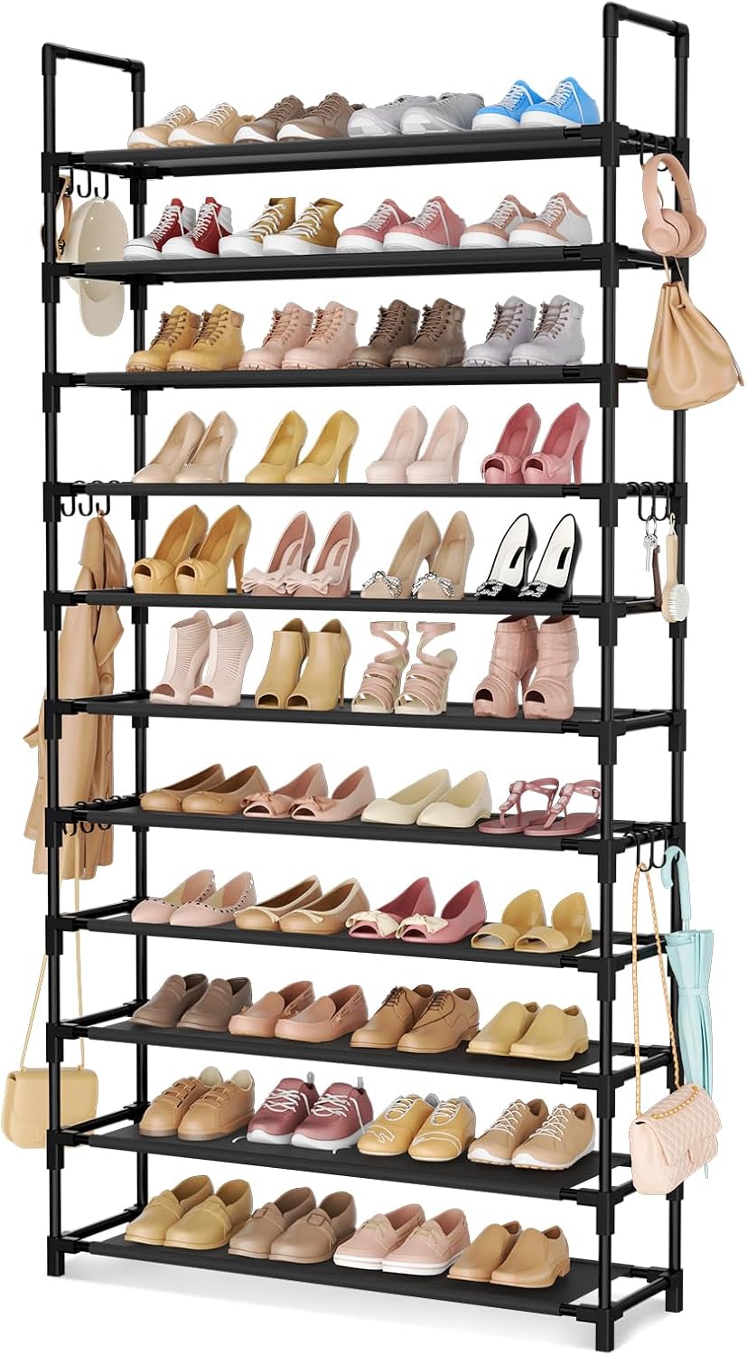 LANTEFUL Zapatero de 11 niveles alto con capacidad para 55 pares de...