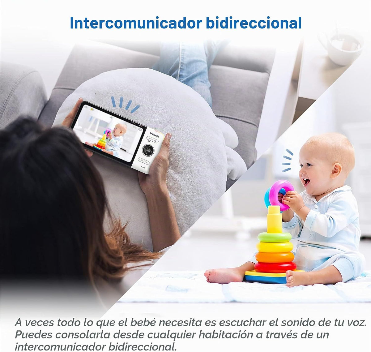 VTech VM818HD Monitor de bebé con video HD de 5 pulgadas y 720p | S...
