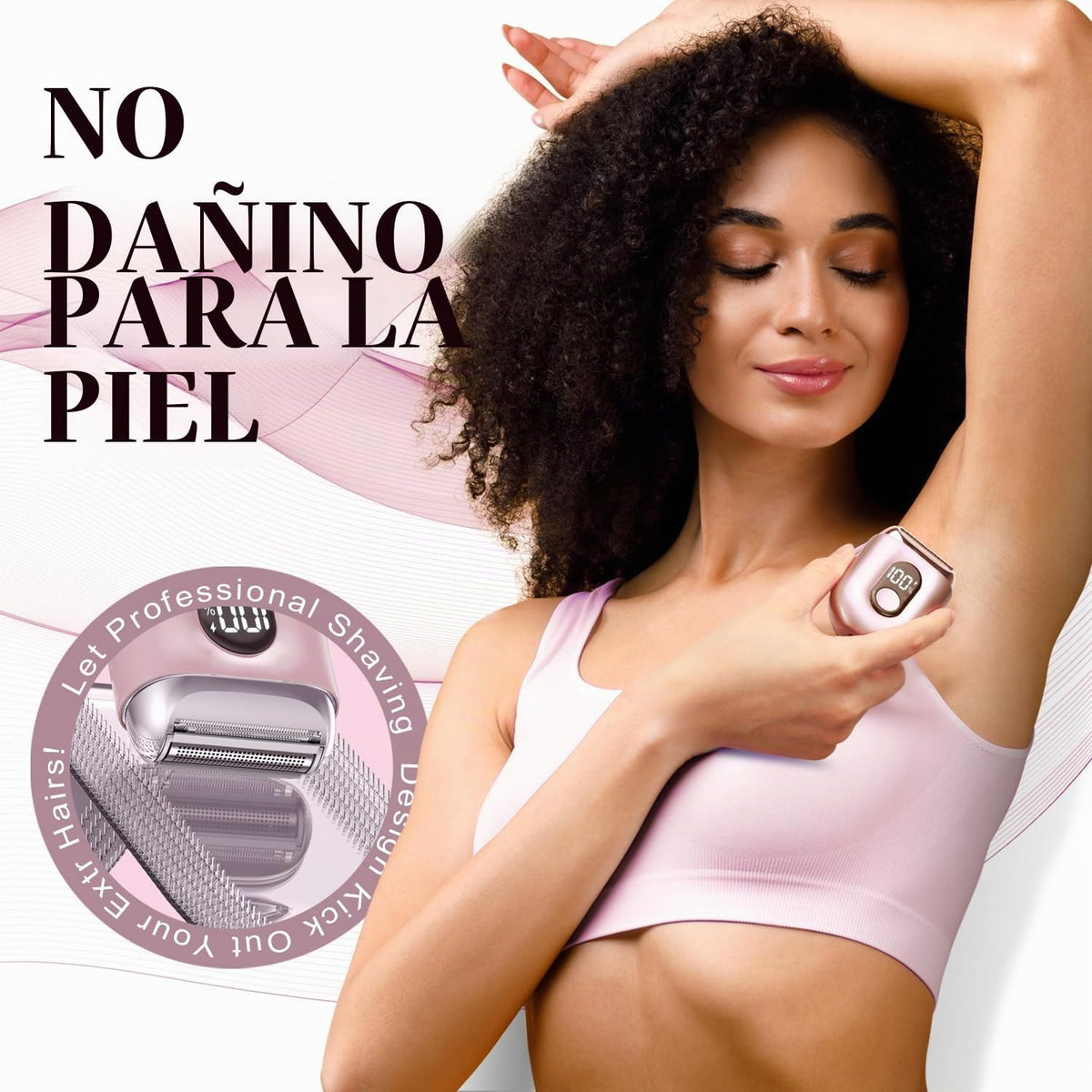 Afeitadora eléctrica inalámbrica para mujer: mini maquinillas de af...