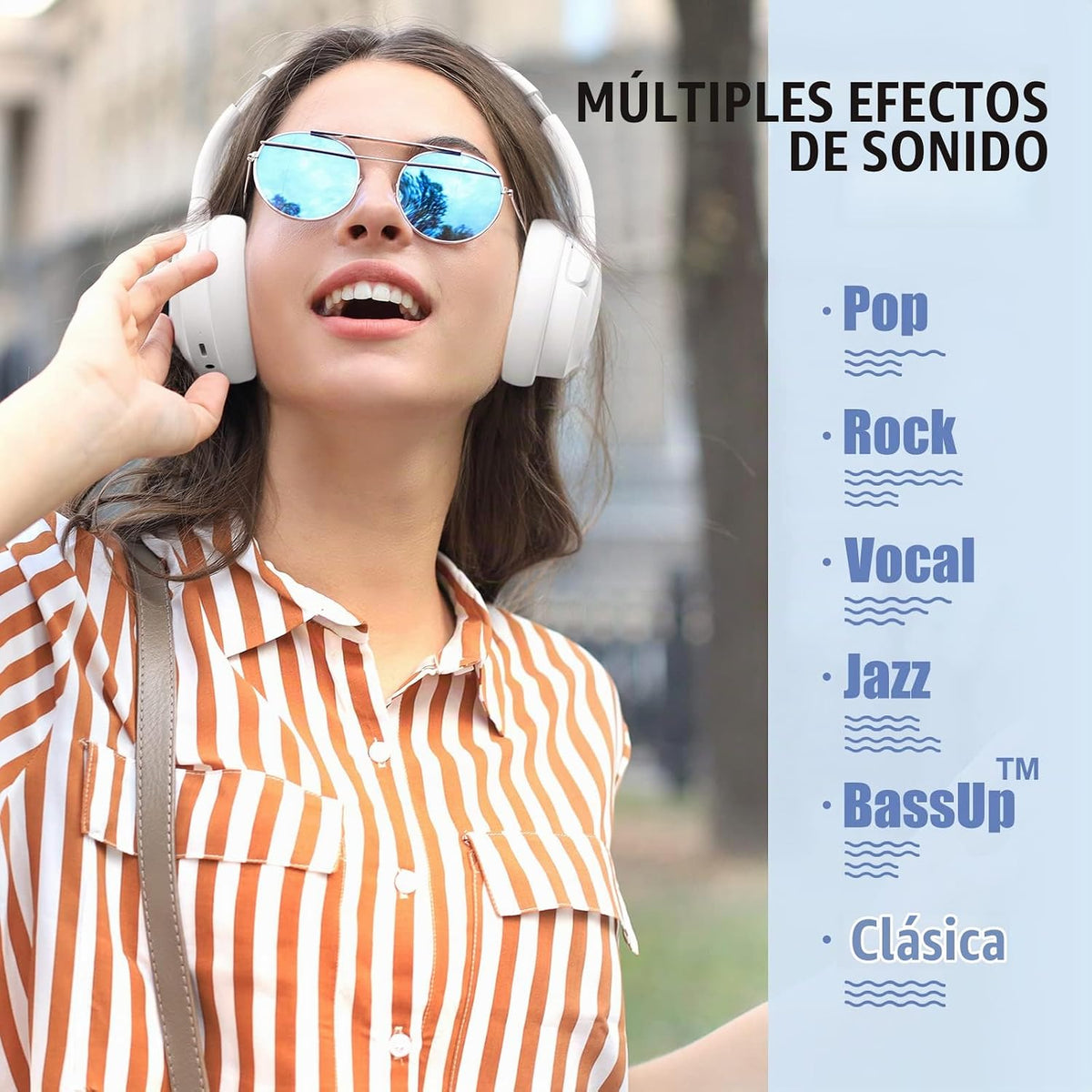BERIBES Auriculares Bluetooth sobre la oreja Auriculares estéreo |...