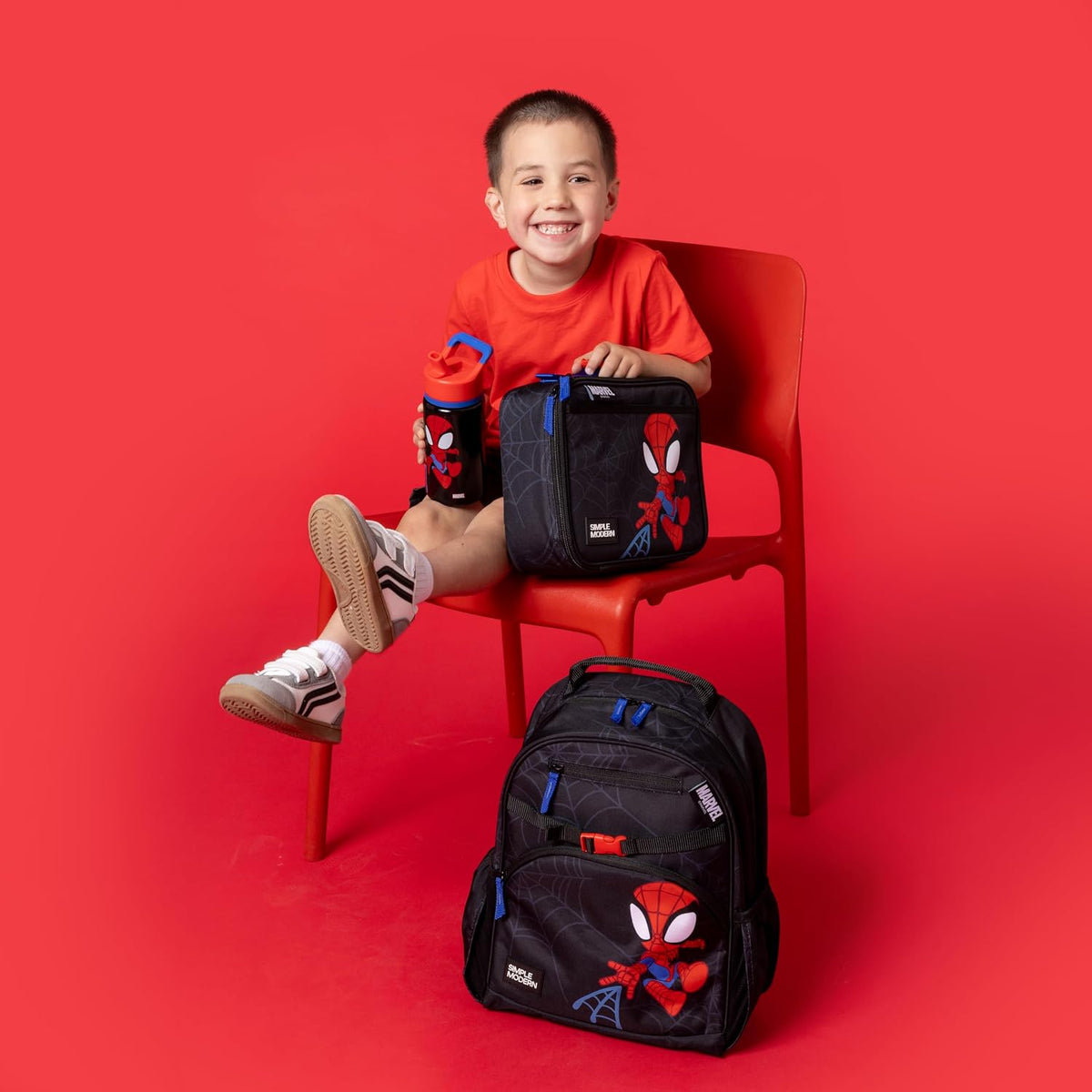Simple Modern Marvel Spidey Kids Mochila para escuela, niñas, niños...