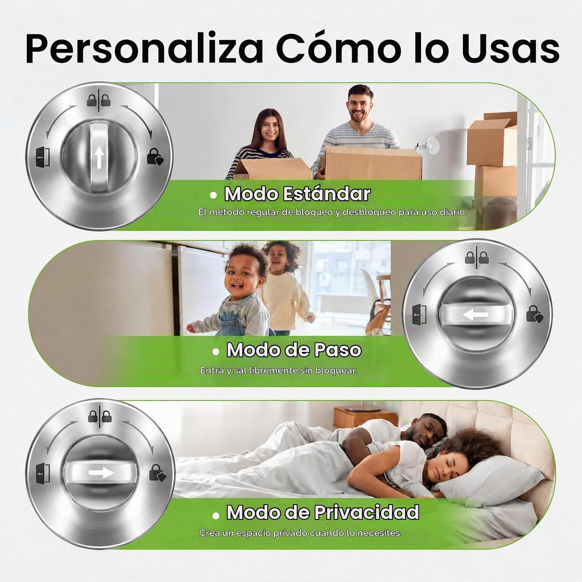 GHome Smart K20 PRO - Cerradura de puerta de huellas dactilares, 4...