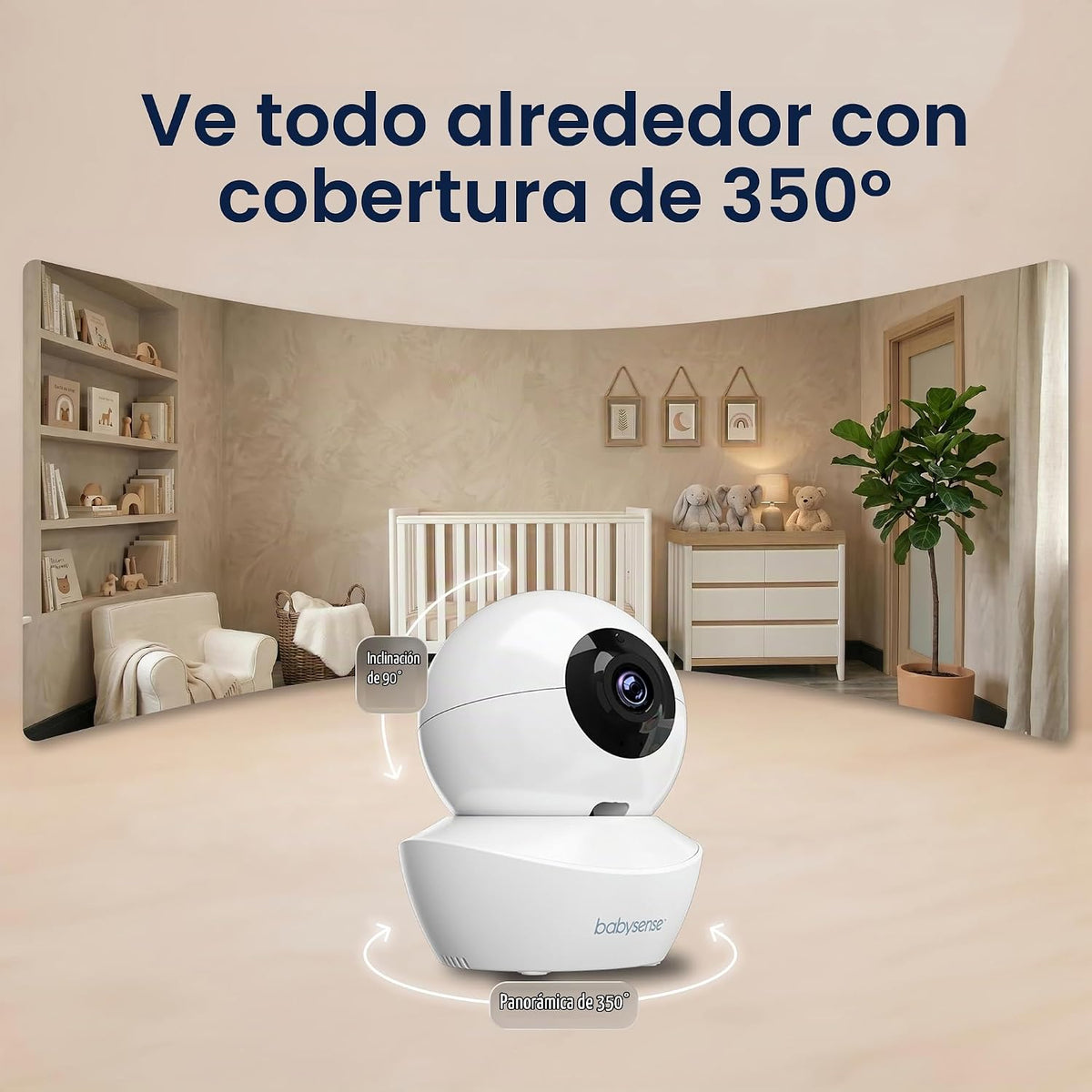Babysense Cámara complementaria de repuesto para monitor de bebé HD...