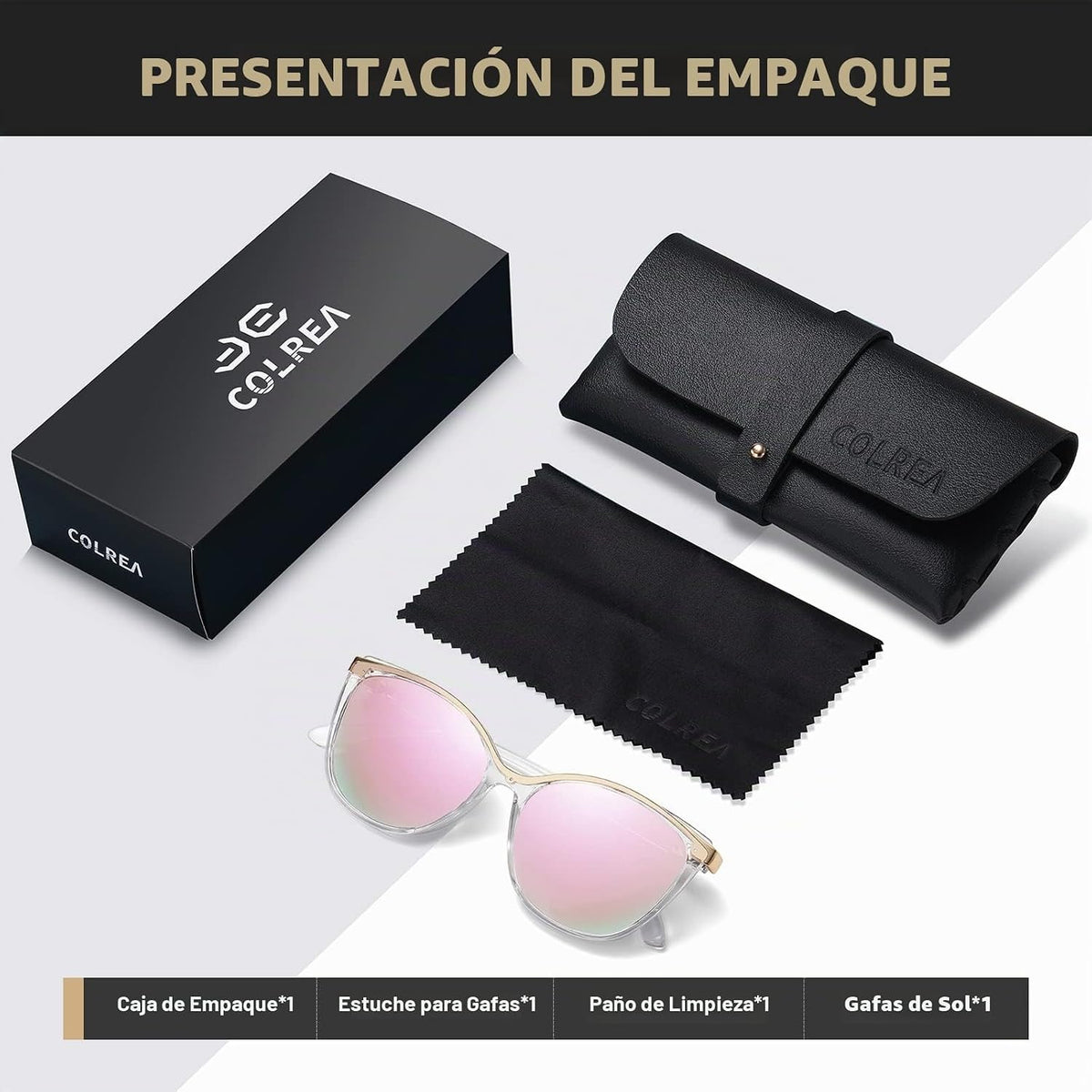 Colrea Gafas de Sol Modernas con Forma de Ojo de Gato para Mujer, E...