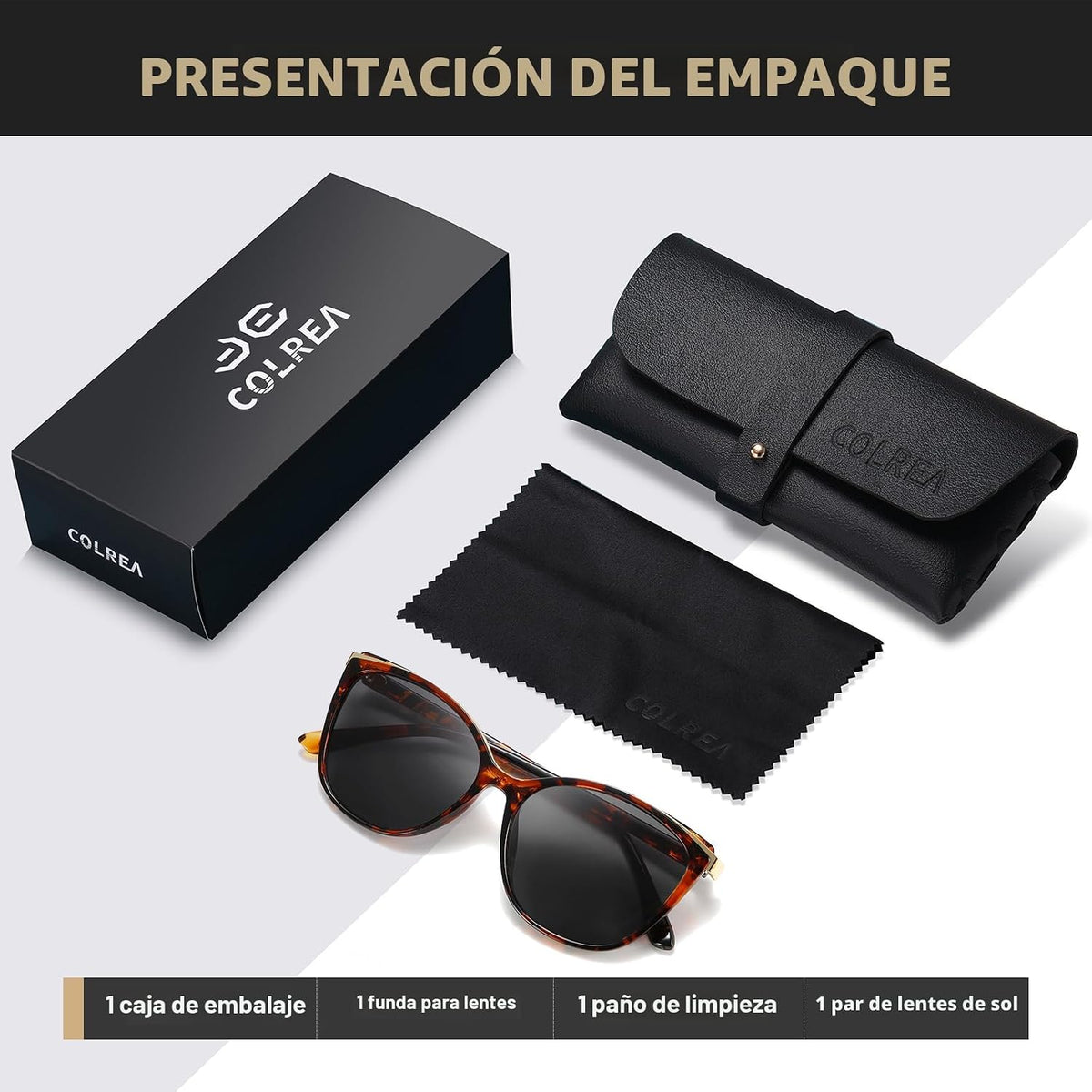 Colrea Gafas de Sol Modernas con Forma de Ojo de Gato para Mujer, E...