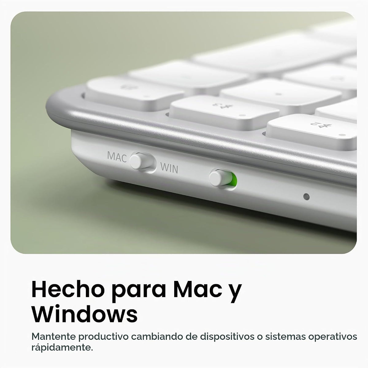 Satechi Teclado inalámbrico Slim EX3, teclado de tamaño completo co...