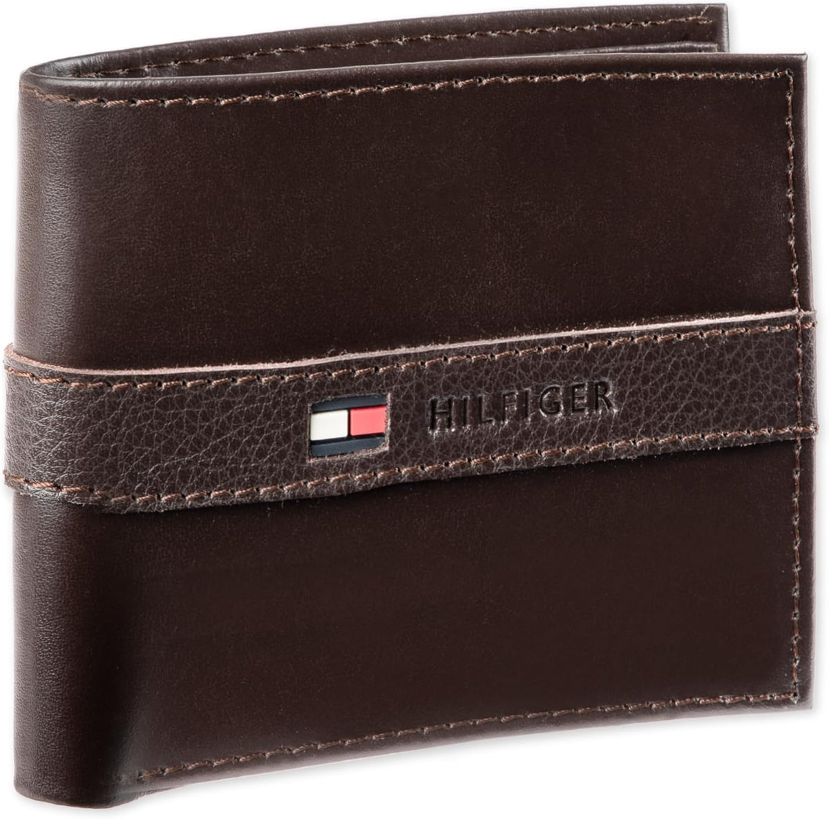 Tommy Hilfiger Cartera Passcase para hombre con ventana de identifi...