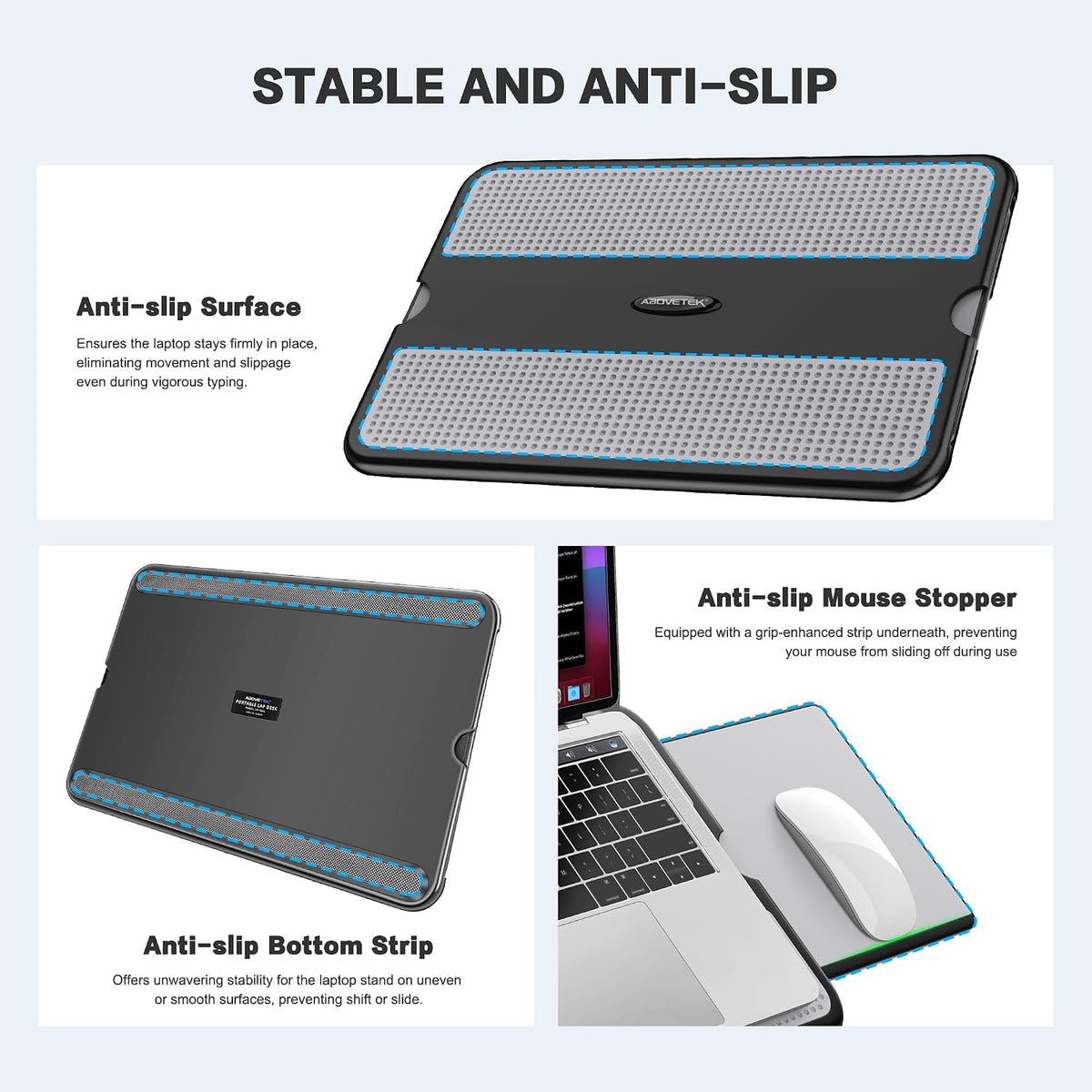 AboveTEK Escritorio ajustable para laptop y soporte para libros par...