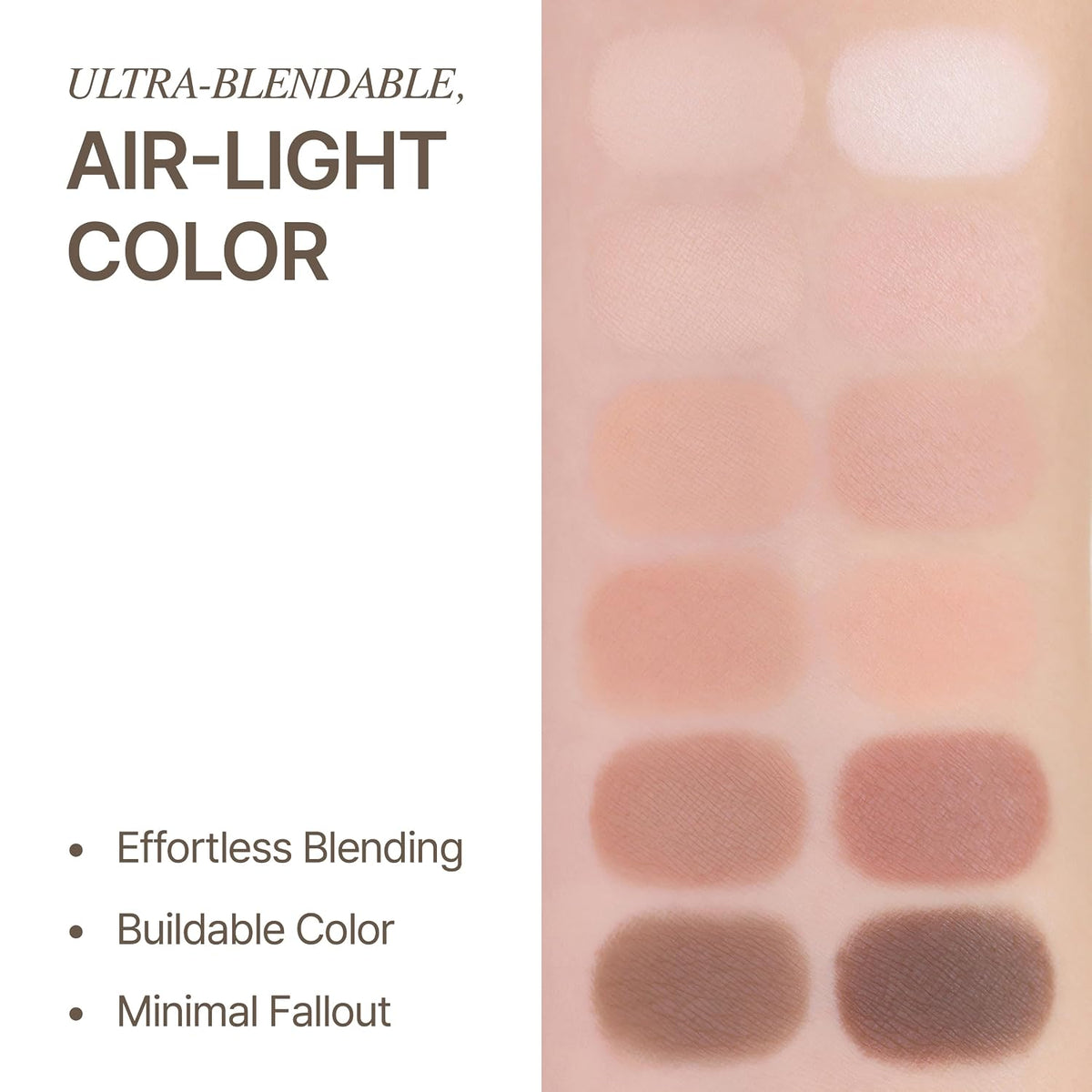 CLIO Pro - Paleta de ojos de aire, 12 colores de sombra de ojos mat...