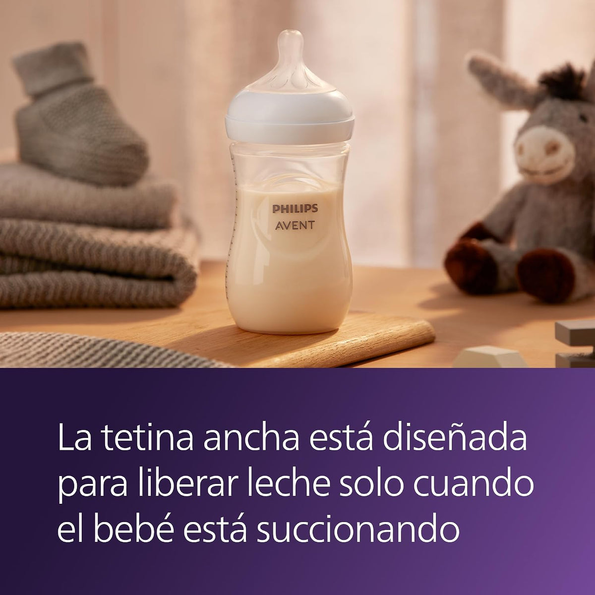 Philips Avent Biberones naturales, flujo medio, 9 onzas, sin BPA, p...