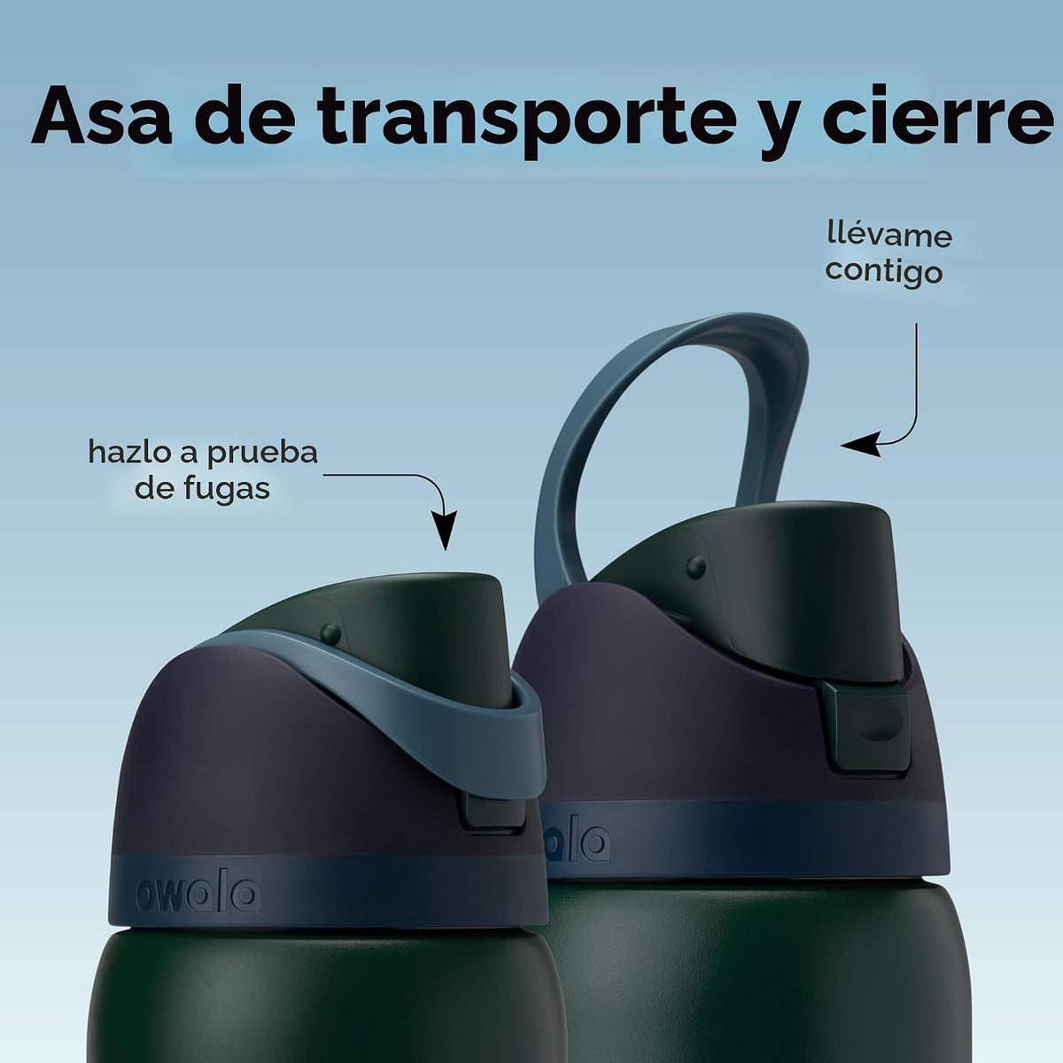 Owala FreeSip - Botella de agua de acero inoxidable de 32 oz con se...