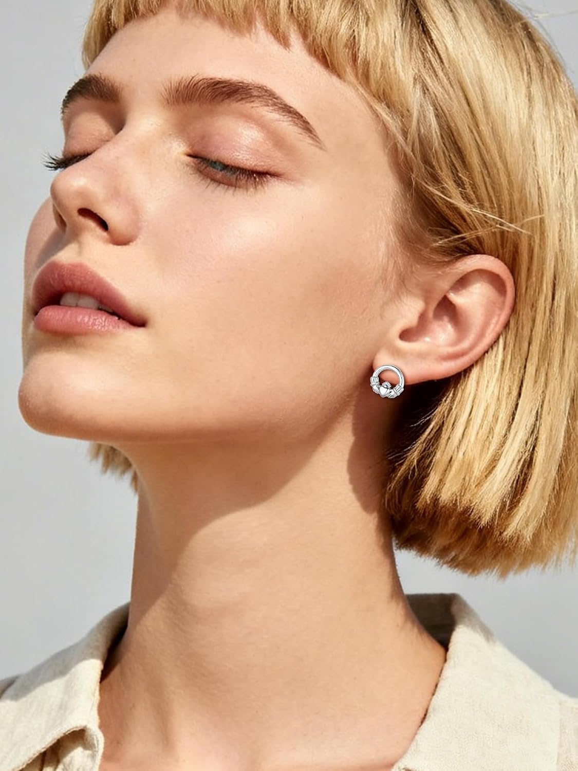 ChicSilver Pendientes celtas para mujer de plata de ley hipoalergén...