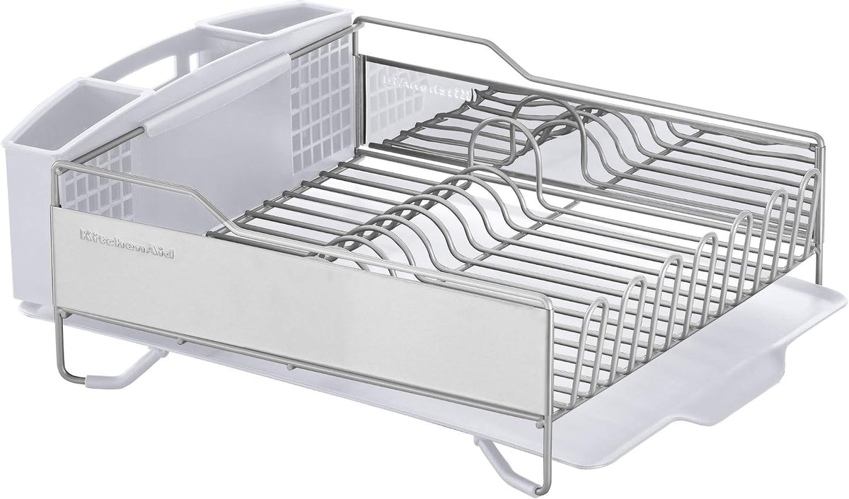 KitchenAid Escurridor de platos completo de acero inoxidable, tamañ...