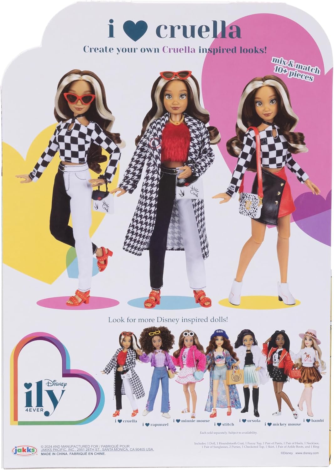 Disney ily 4EVER Muñecas Cruella de 11.5 pulgadas de alto con 13 pu...