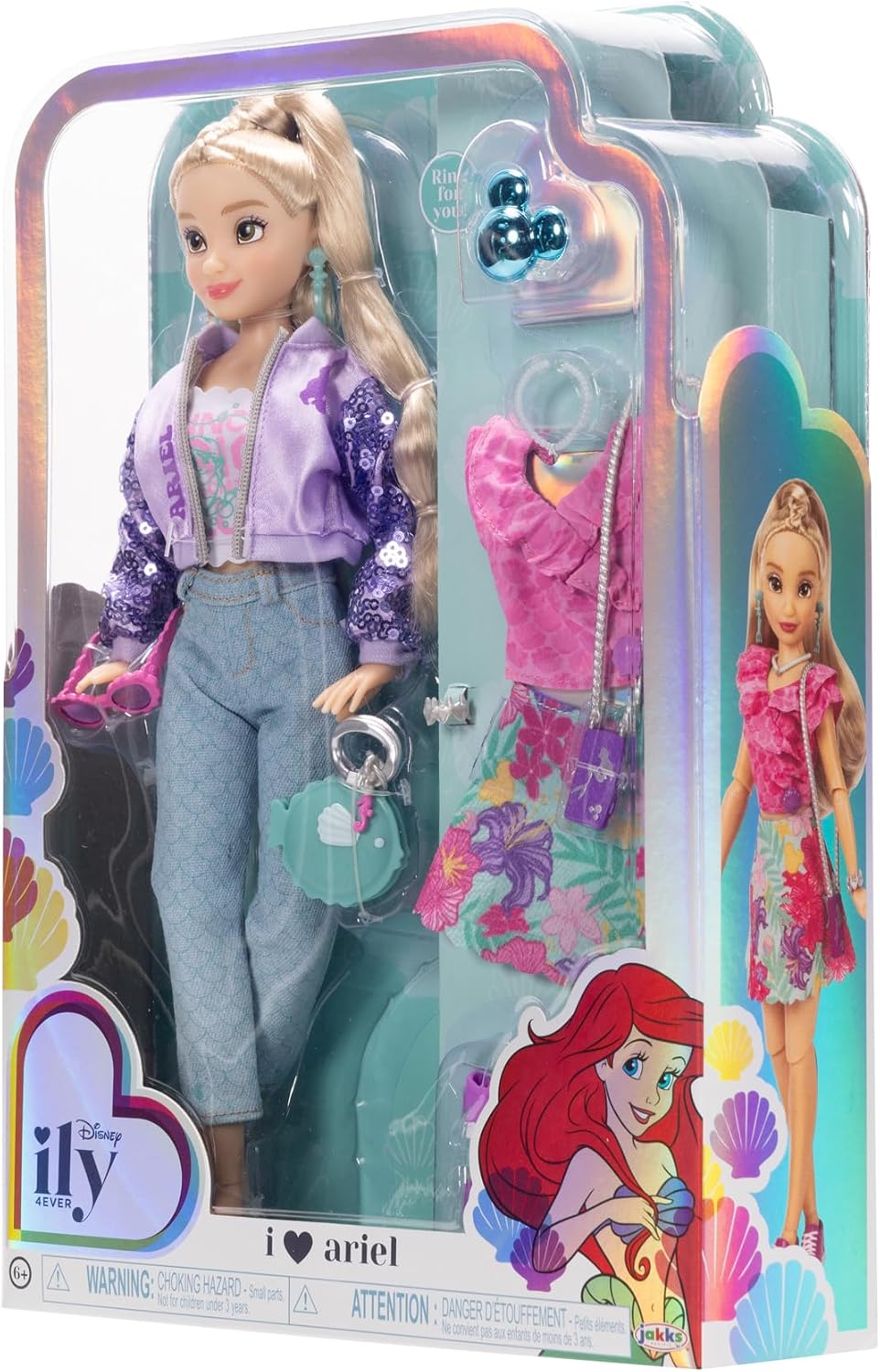 Disney ILY 4EVER Muñecas de moda Ariel de 11.5 pulgadas de alto con...