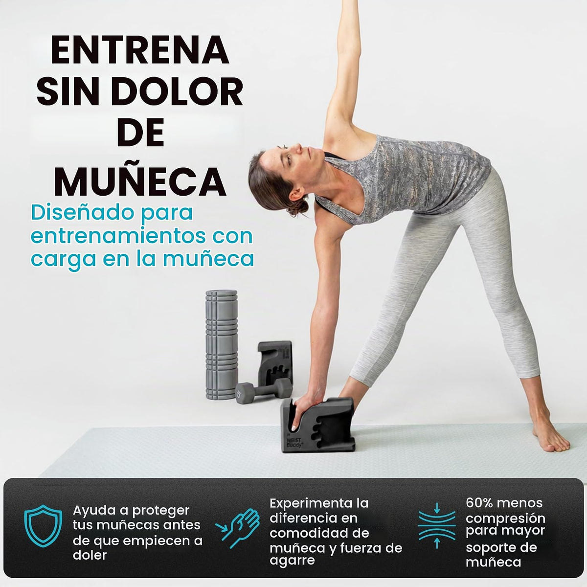 WRISTBuddy Bloques de yoga (izquierdo + derecho) - Bloques de EVA e...
