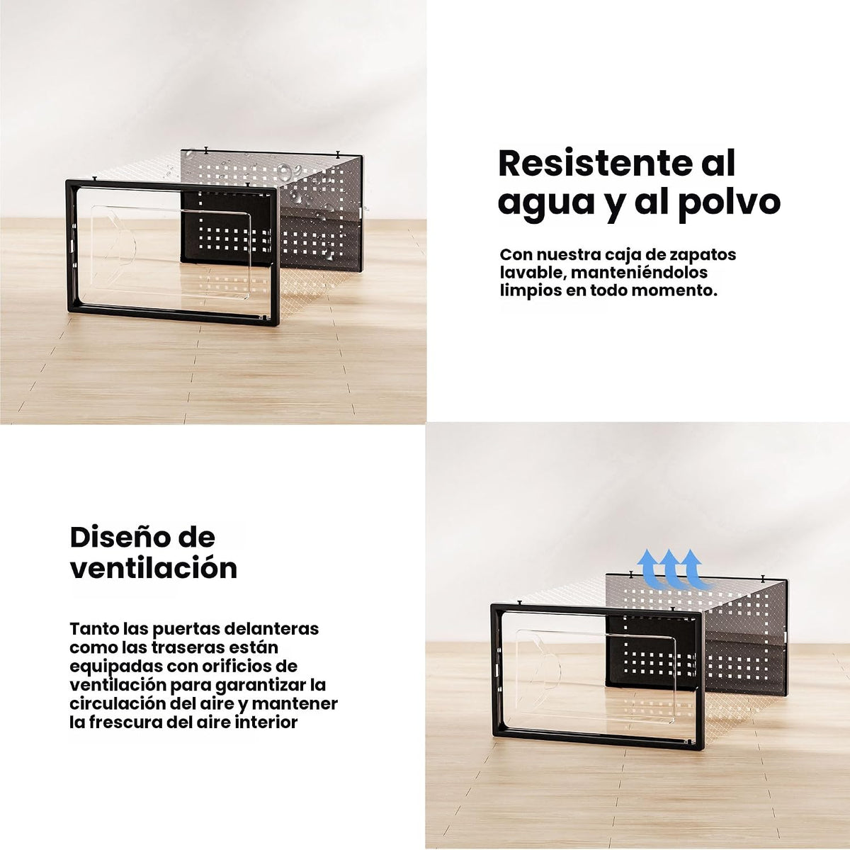 Foluck Paquete de 15 cajas organizadoras de almacenamiento de zapat...