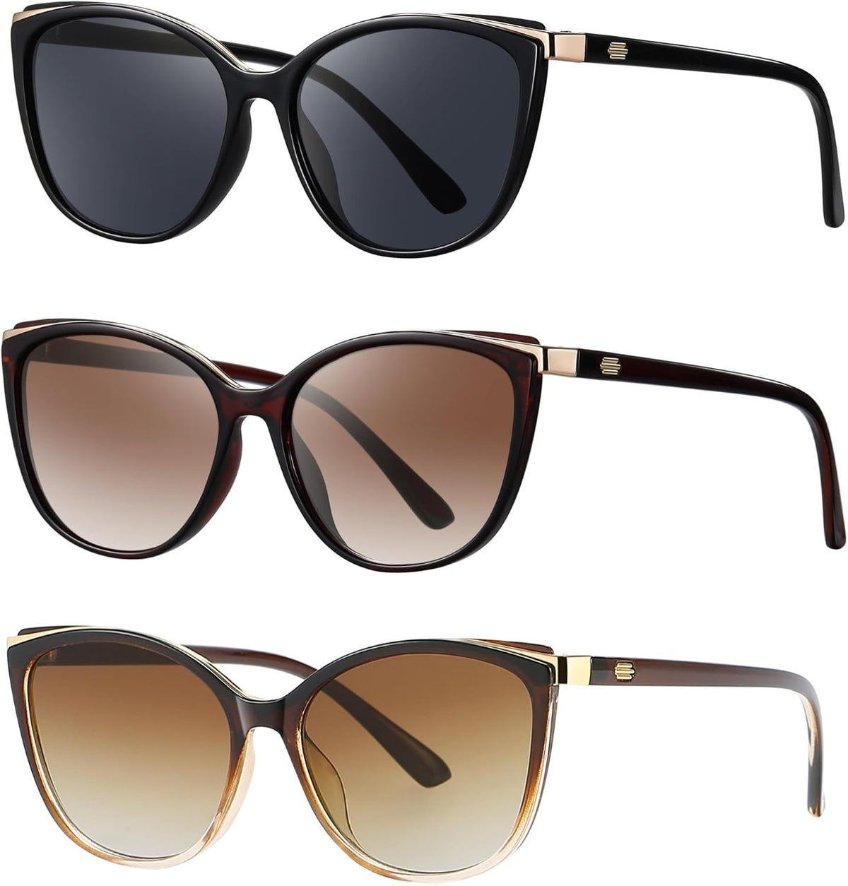 Colrea Gafas de Sol Modernas con Forma de Ojo de Gato para Mujer, E...