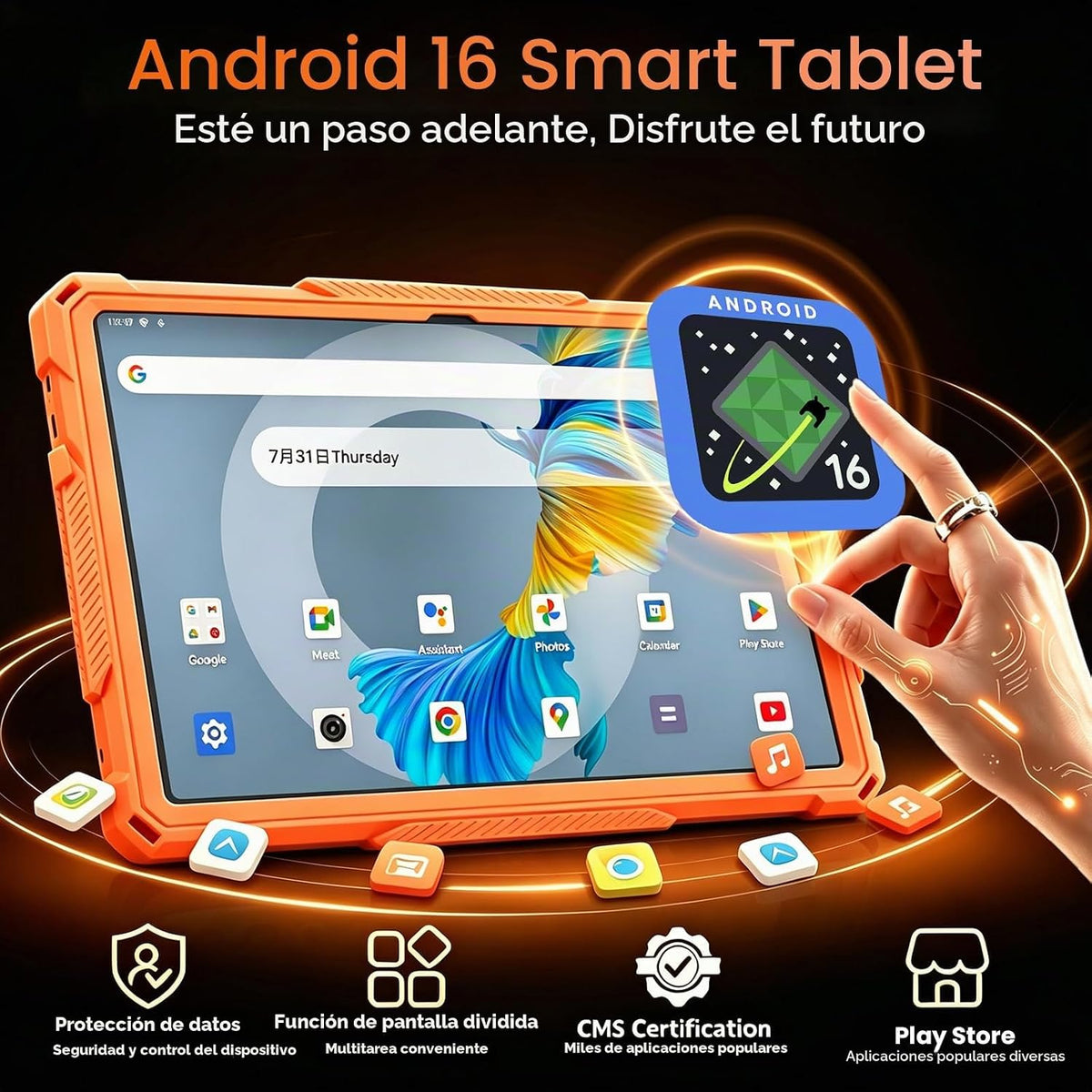 SCREENOVATE Tableta 10 pulgadas Android 16 tableta, 32GB RAM 128GB...