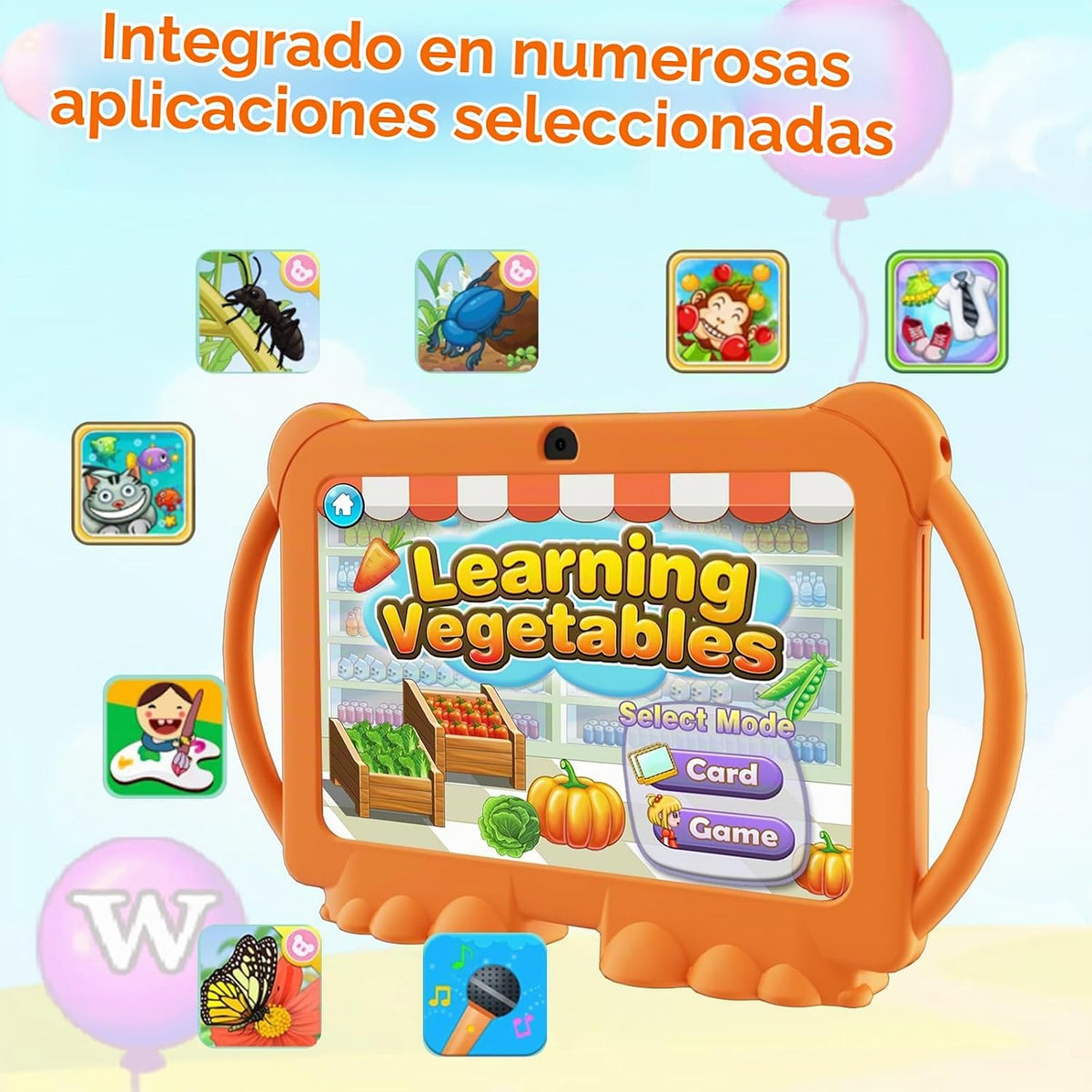 PEICHENG Tableta para niños de 7 pulgadas Android 12.0 para niños p...