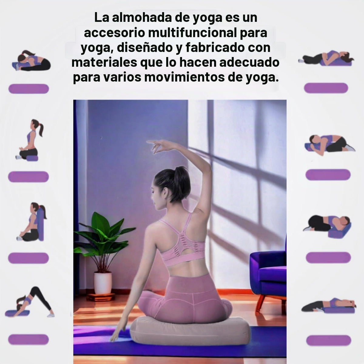 NGT new guide steps Almohada Bolster de Yoga para Meditación y Apoy...