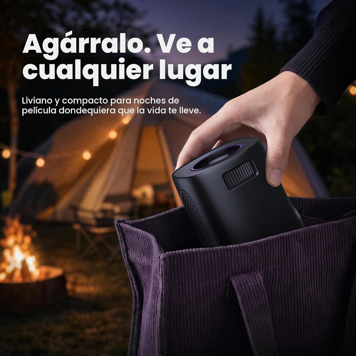 HAPPRUN Mini proyector inteligente Roku TV con WiFi y Bluetooth par...