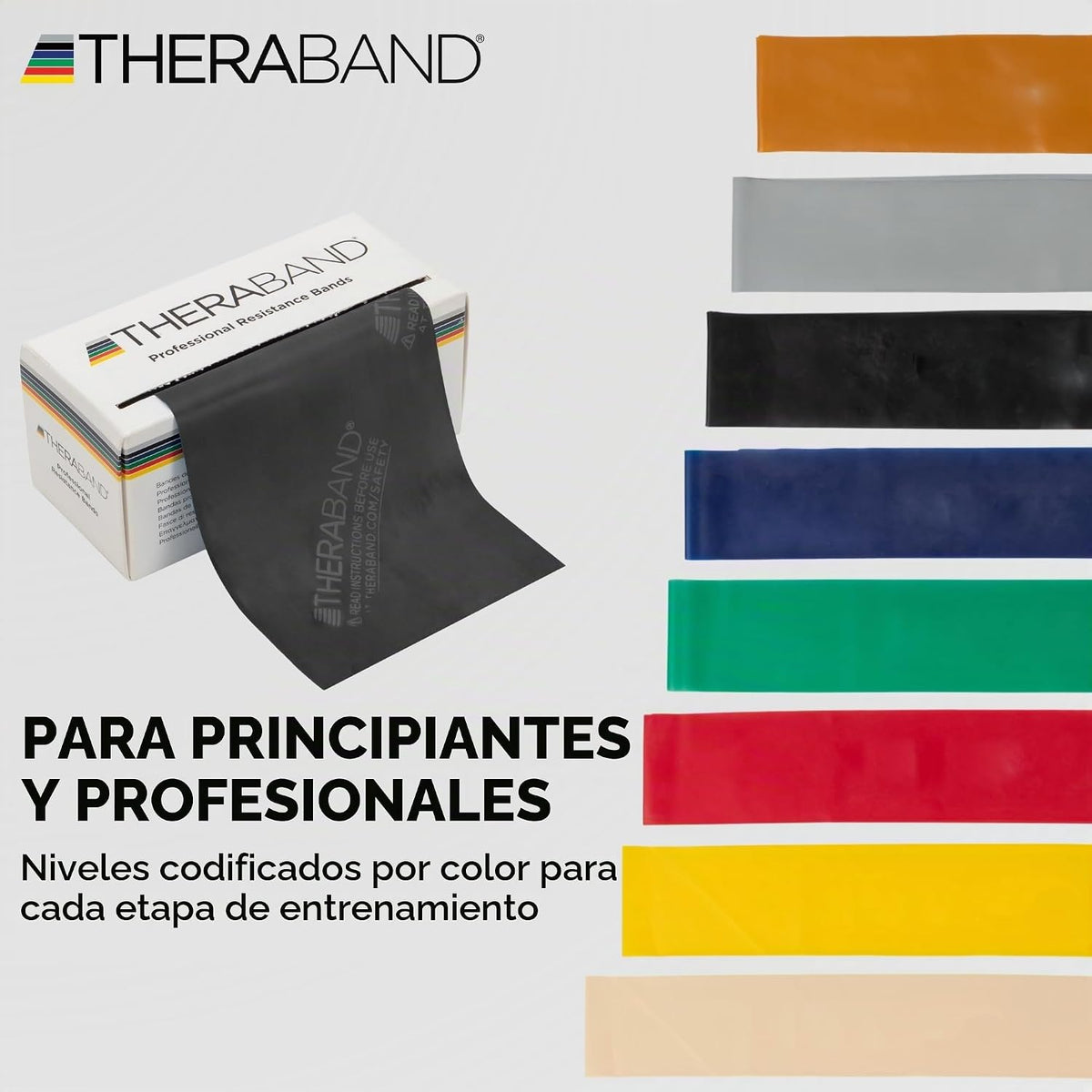 Theraband Professional Bandas de Resistencia de látex para ejercici...