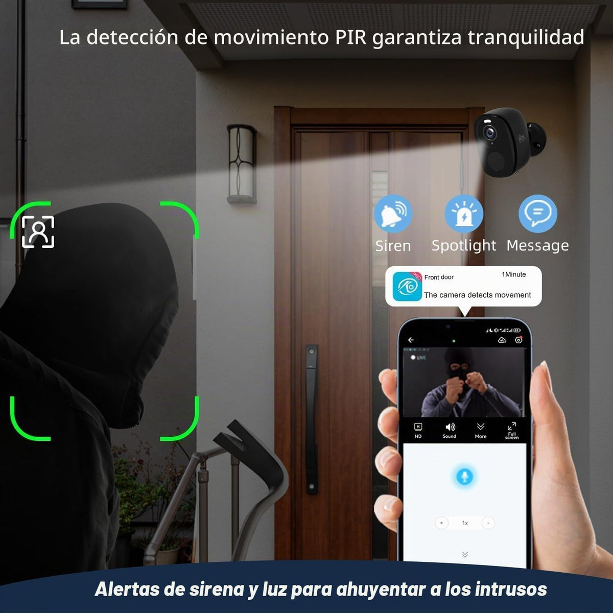 Rraycom Cámaras de seguridad inalámbricas para exteriores, paquete...