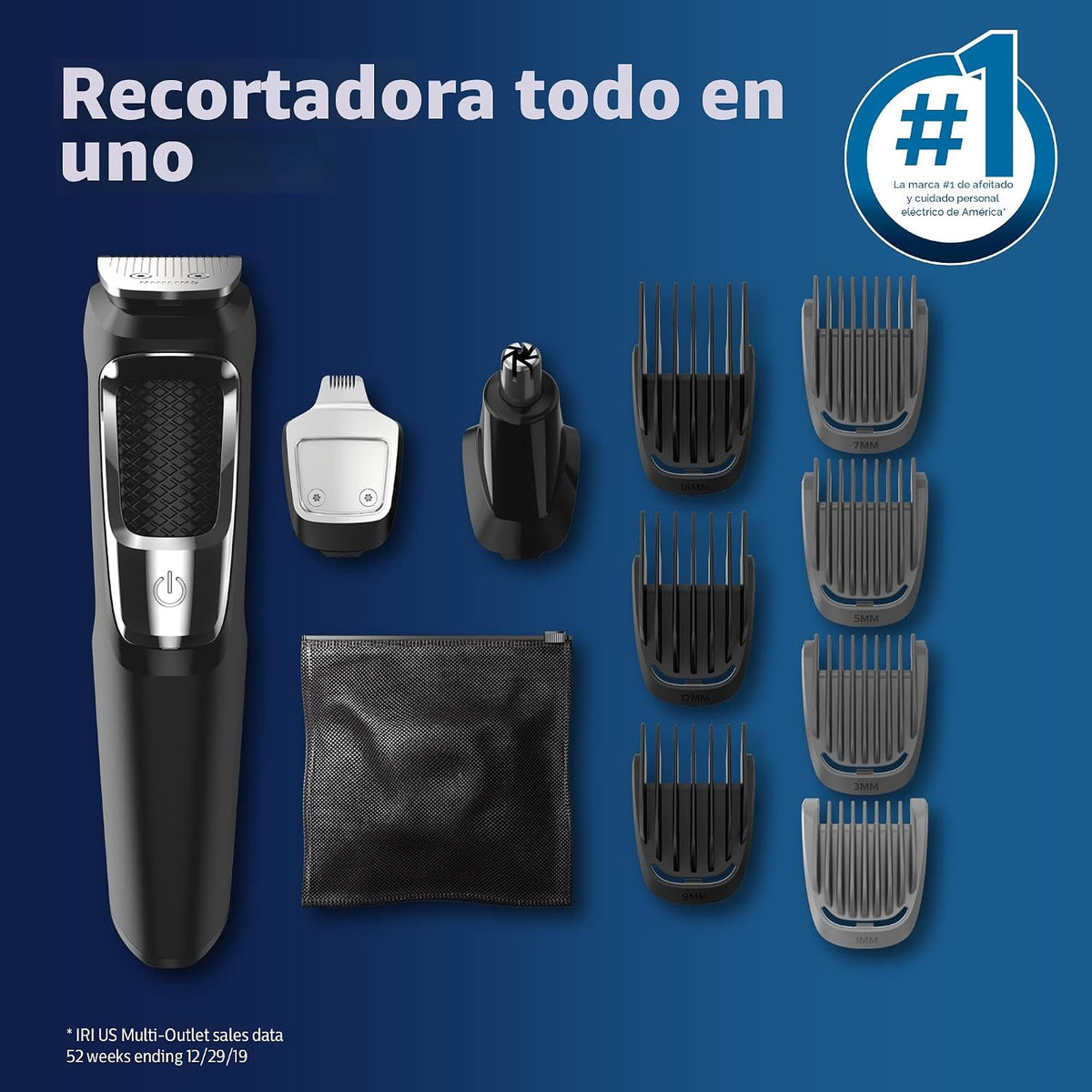 Philips Norelco Multi Groomer MG3750\/60 - Kit de aseo para barba,...