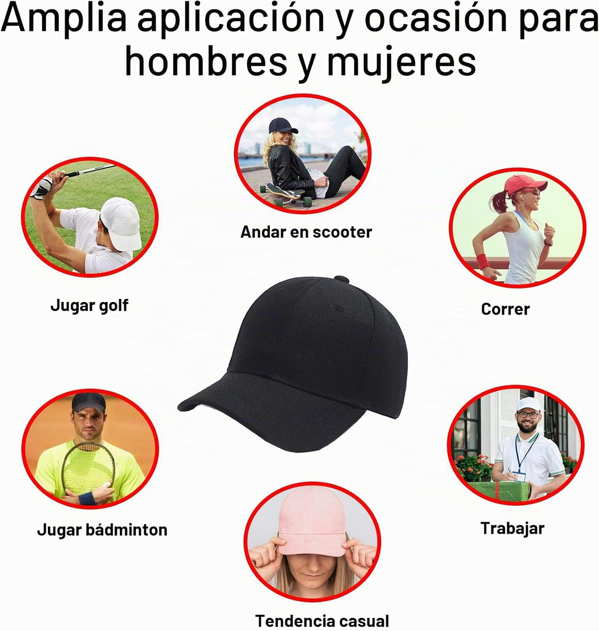 PFFY 2 paquetes de gorra de béisbol Golf Dad Hat para hombres y muj...