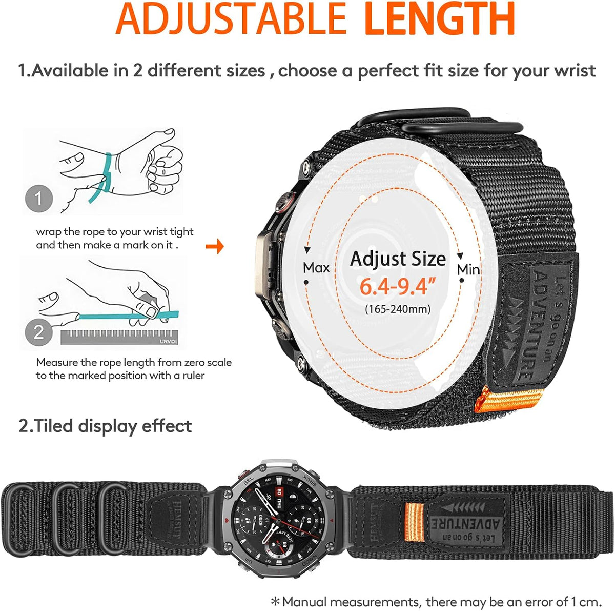 SMITHA Correa de reloj compatible con Amazfit Trex 3 \/ Trex 3 Pro...
