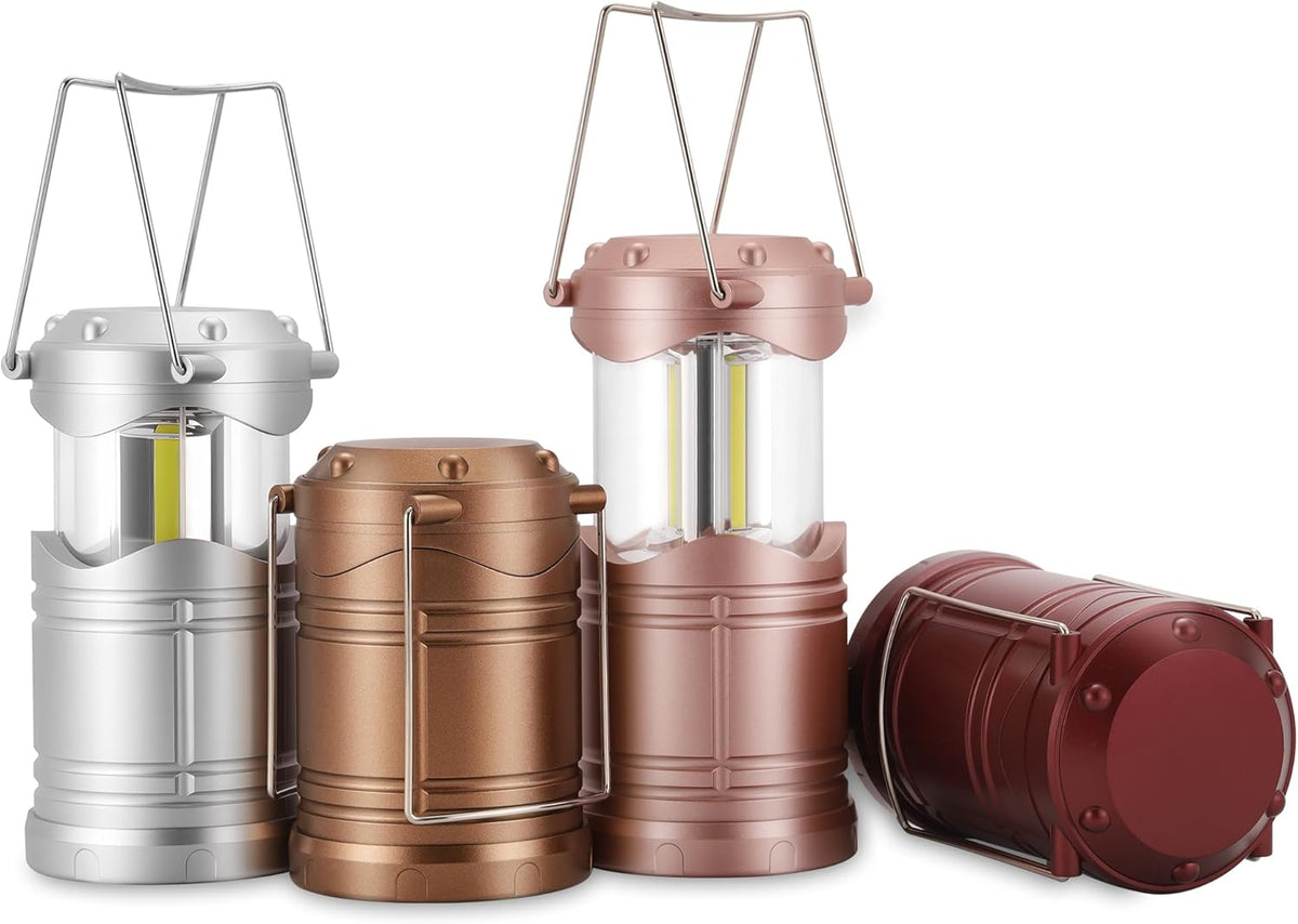 Lichamp Linterna LED de camping, paquete de 4 linternas alimentadas...