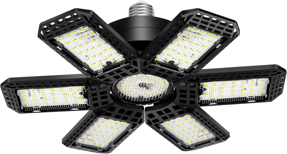 AUDLES - Paquete de 1 luz de garaje, 200 W, 20000 lm, 6500 K, luces...