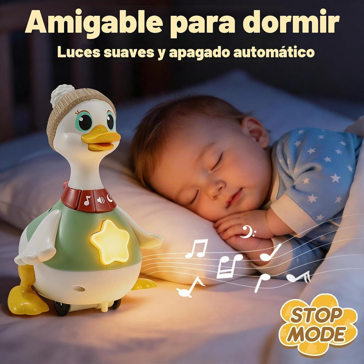 Yunaking Juguetes musicales del pato de la boca abajo, juguetes del...