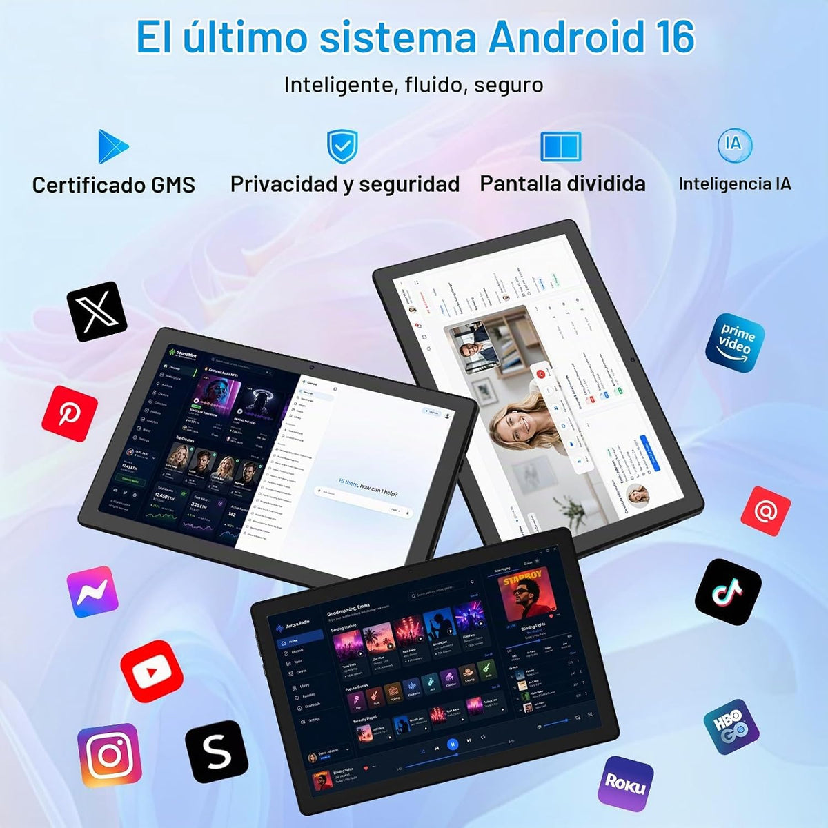 URAO Tableta, Tableta Android 16 de 11" Octa-core 36GB+128GB Gemini...