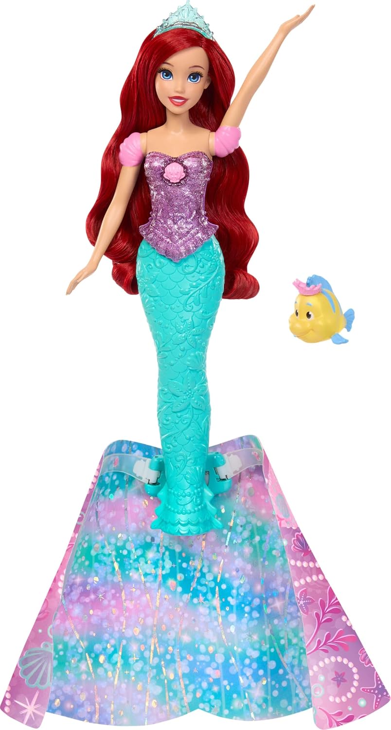 Mattel Disney Princess Ariel - Muñeca transformadora de humano a si...