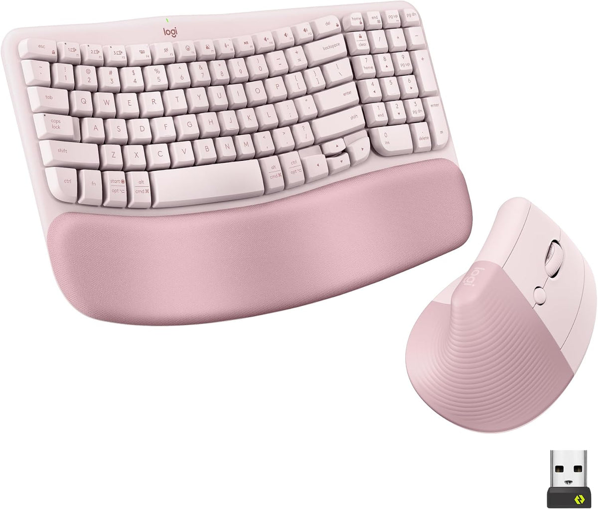 Ratón inalámbrico ergonómico vertical Logitech Lift - Rosa | Conéct...