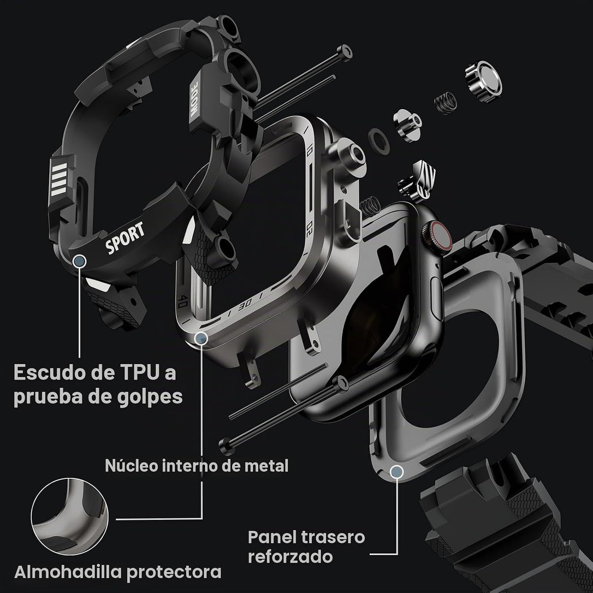 DABAOZA Funda resistente con correa táctica para hombre, compatible...